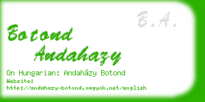 botond andahazy business card